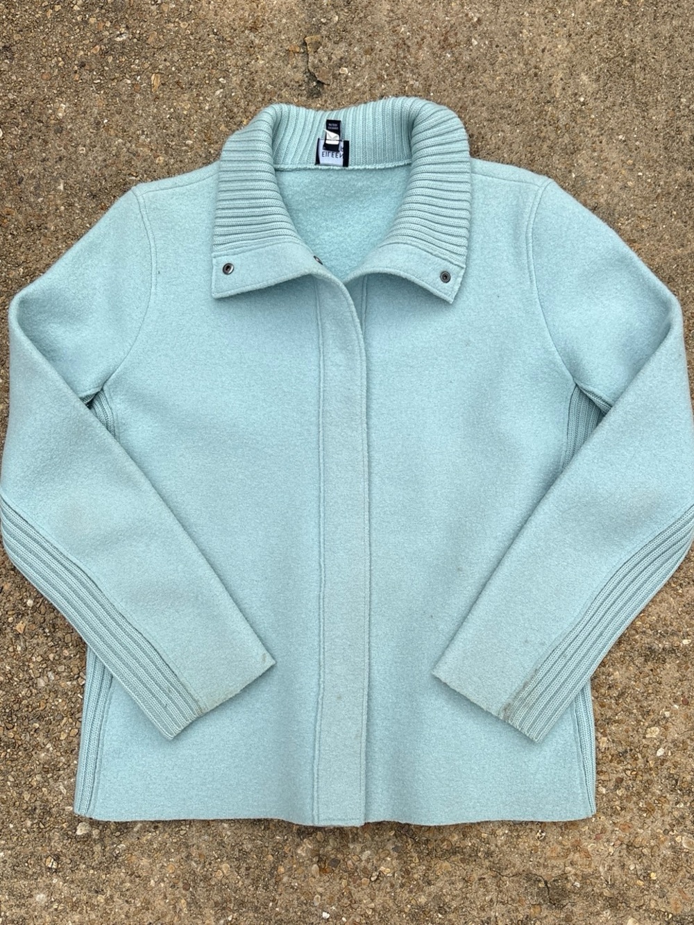 Eileen Fisher Soft Seafoam Wool Coat